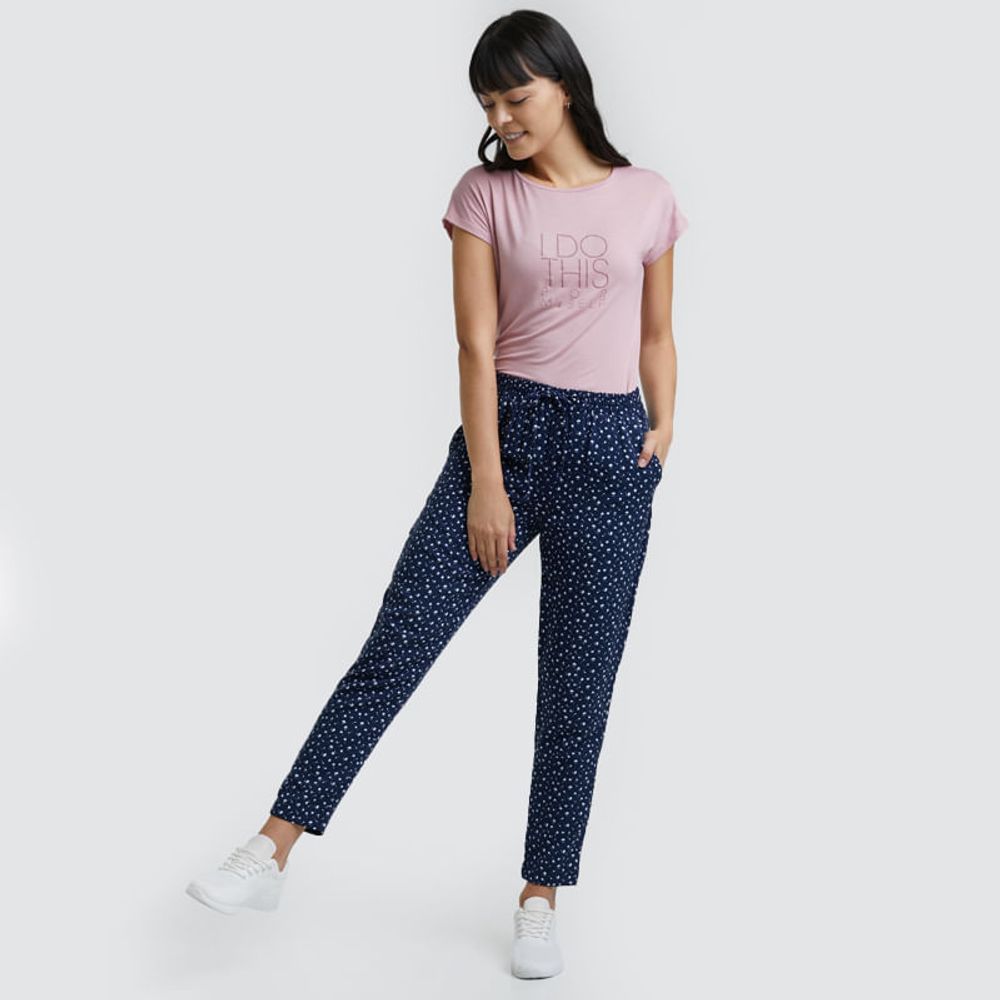 Jogger Mujer Print Flores - FACOL