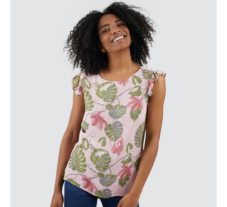 Blusa Mujer Hojas - FACOL