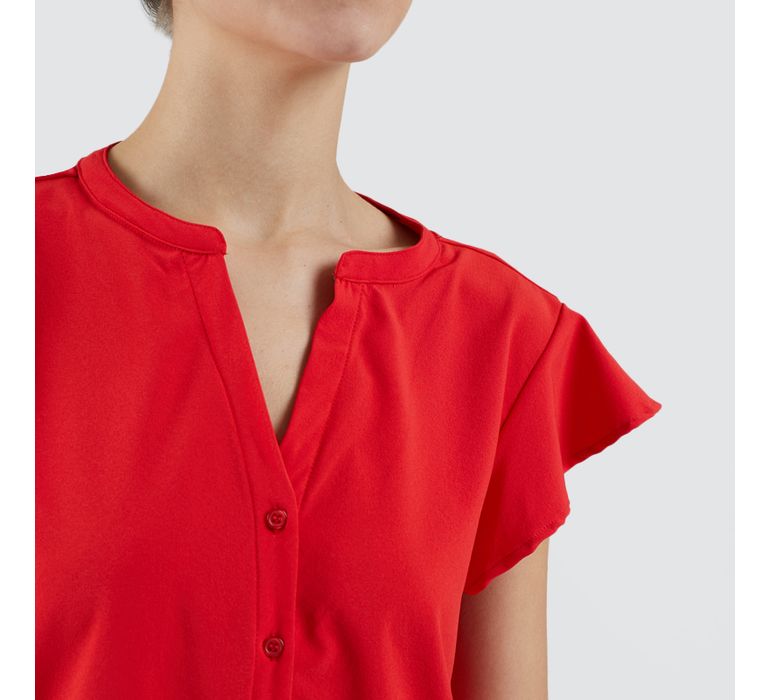 Blusa Mujer Unicolor Con Botones - FACOL