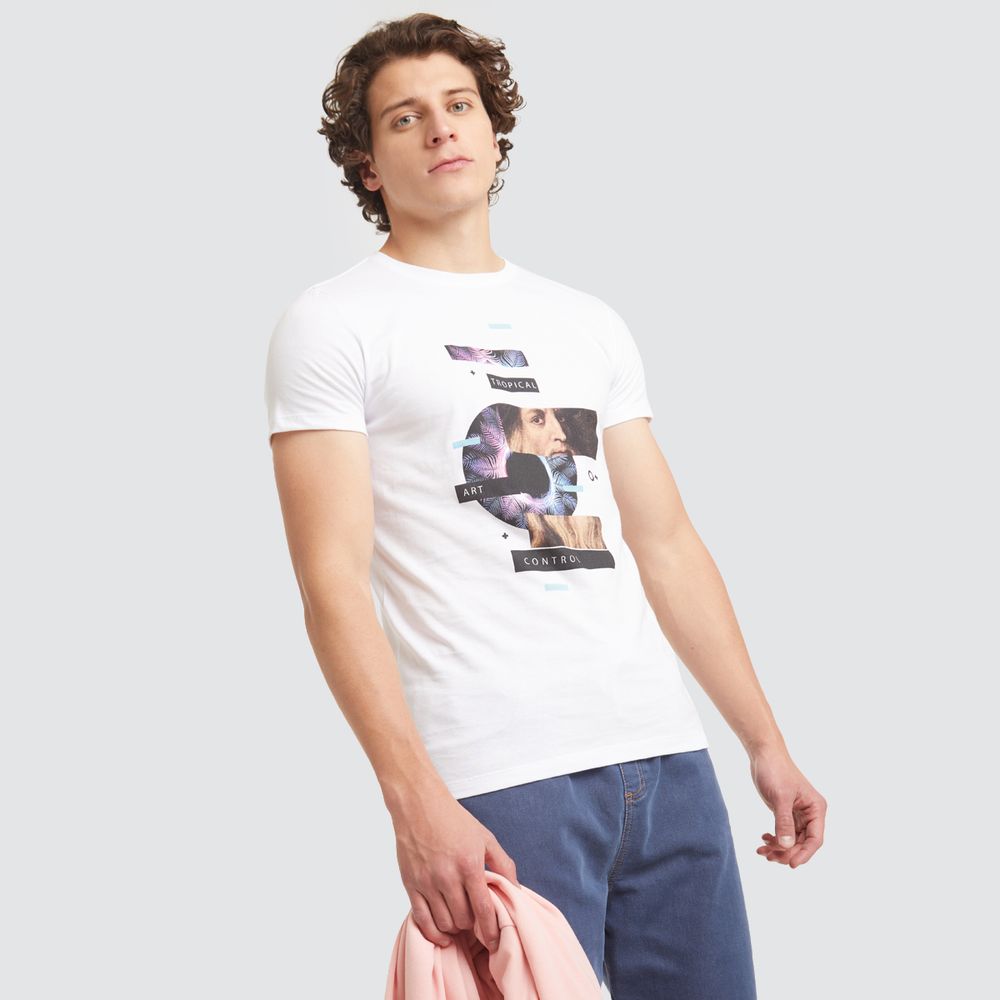 Camiseta Con Estampado Para Hombre - FACOL