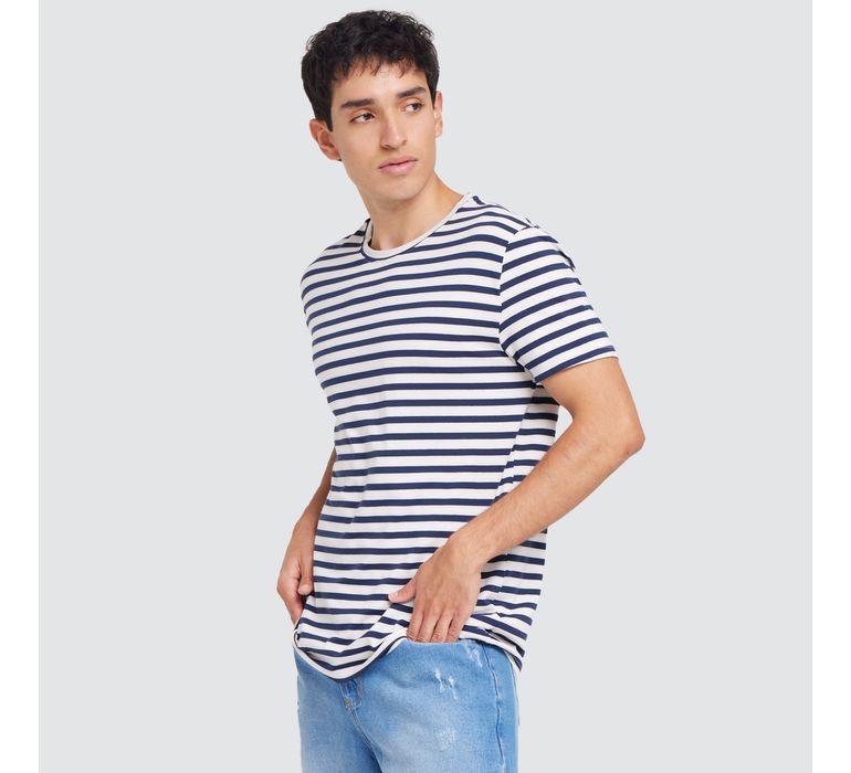 Camiseta para hombre con cuello redondo y estampado - Ostu