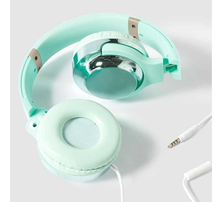 Audífonos de diadema con cable verde - Ostu