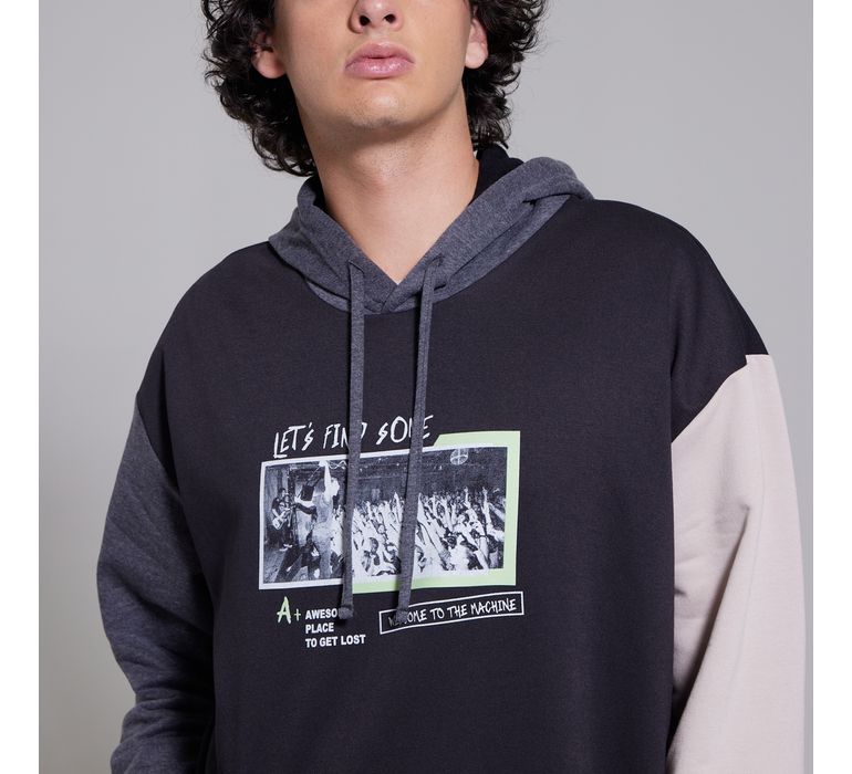 Hoodie Estampado Trendy para Hombre Ostu