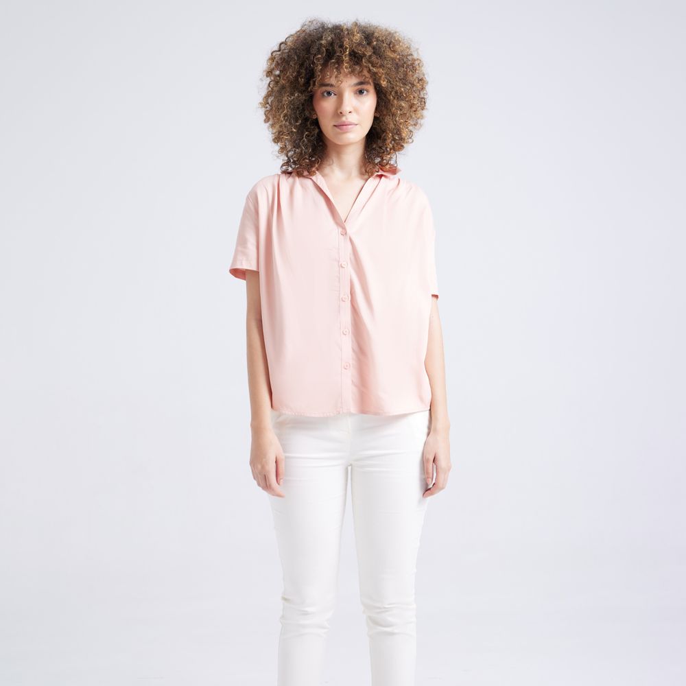 Blusa camisera manga discount corta