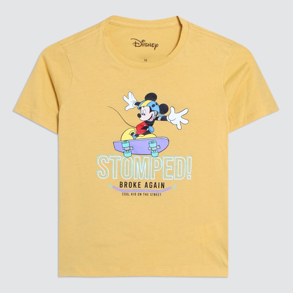 Disney Camiseta de manga corta para mujer, diseño de Mickey Mouse