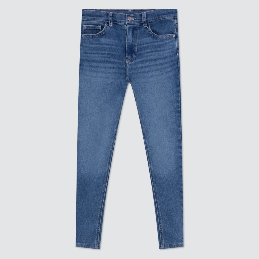 Jeans De Mezclilla Mchk 9006 Para Niña. Corte Skinny, Azul Claro