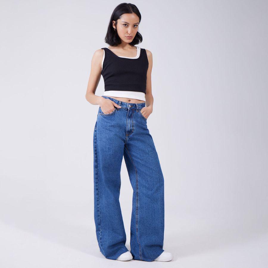 Pantalones de mujer Oodji Ultra pantalones recortados con cintura elástica  talla M