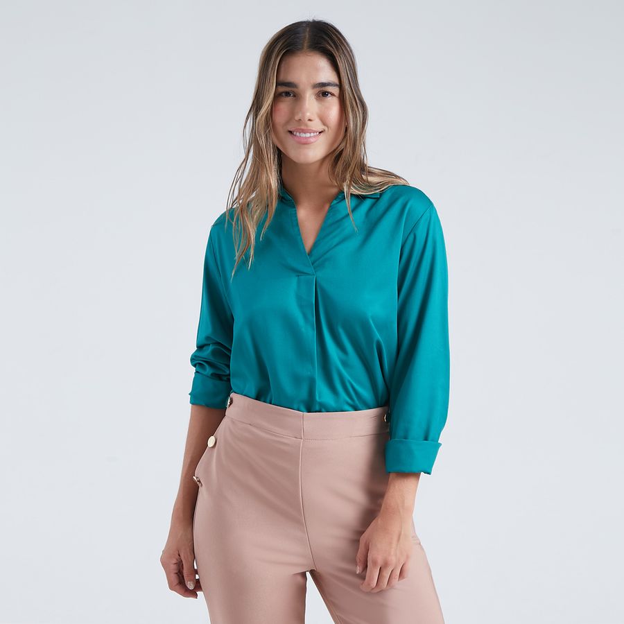 Mujer - Ropa - Blusas y Camisas Verde Blusas – Ostu